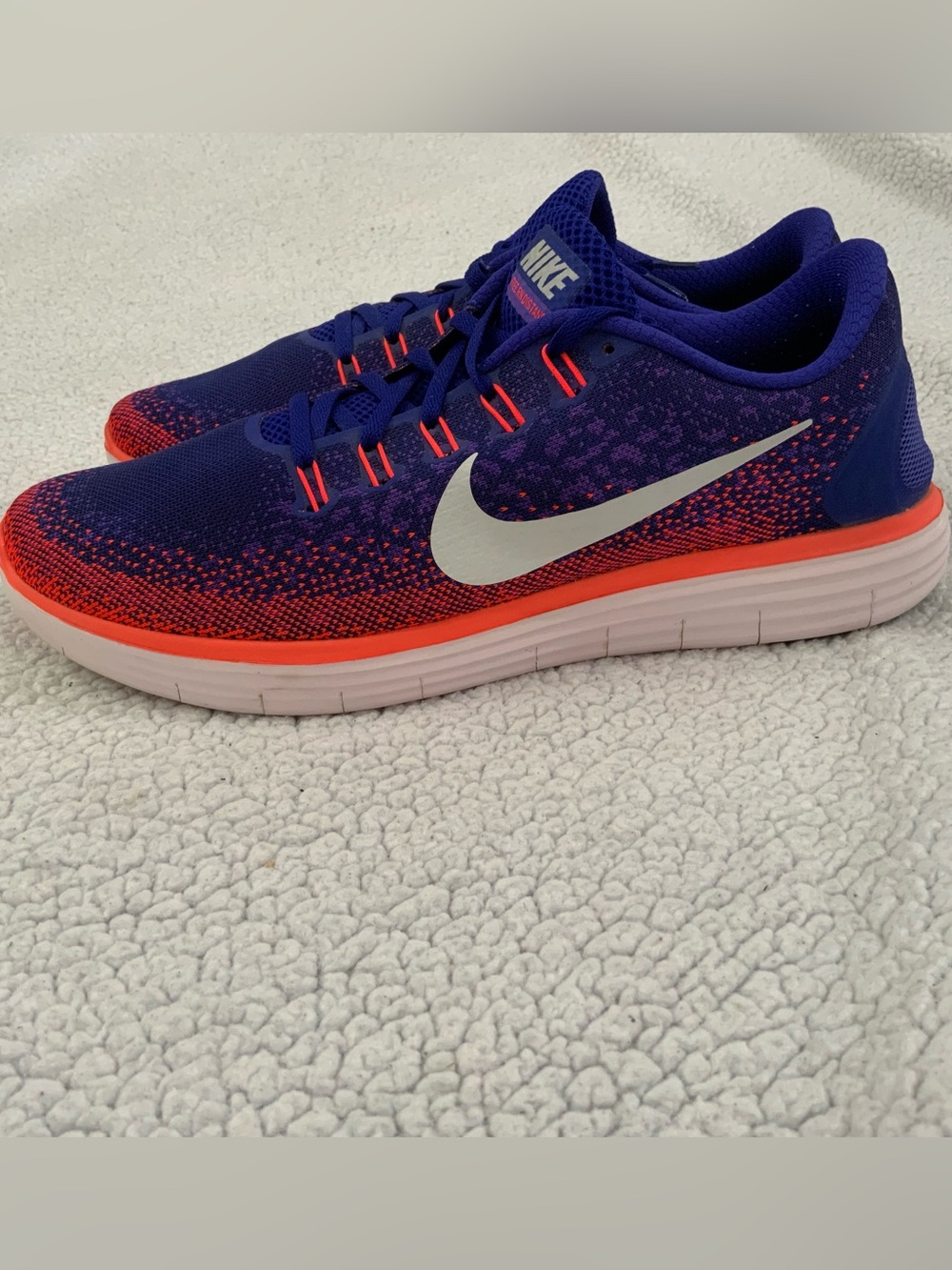 Nike Men’s Sz 11 Run Natural Free & Flexible Running Shoes Shoes Purple Orange